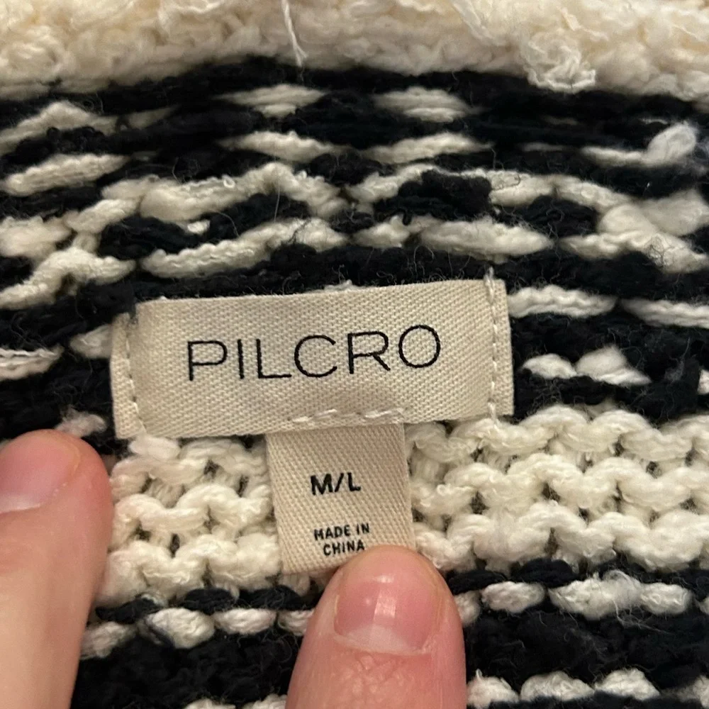 Pilcro by Anthropologie Slouchy Waves Oversized Cardigan Sweater M/L - Picture 6 of 7